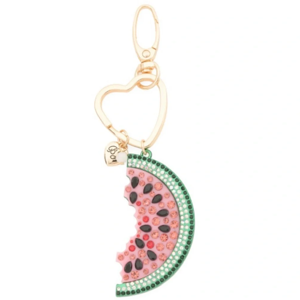 Betsey Johnson Crystal “Watermelon” Keychain or Bag Fob (NWT)